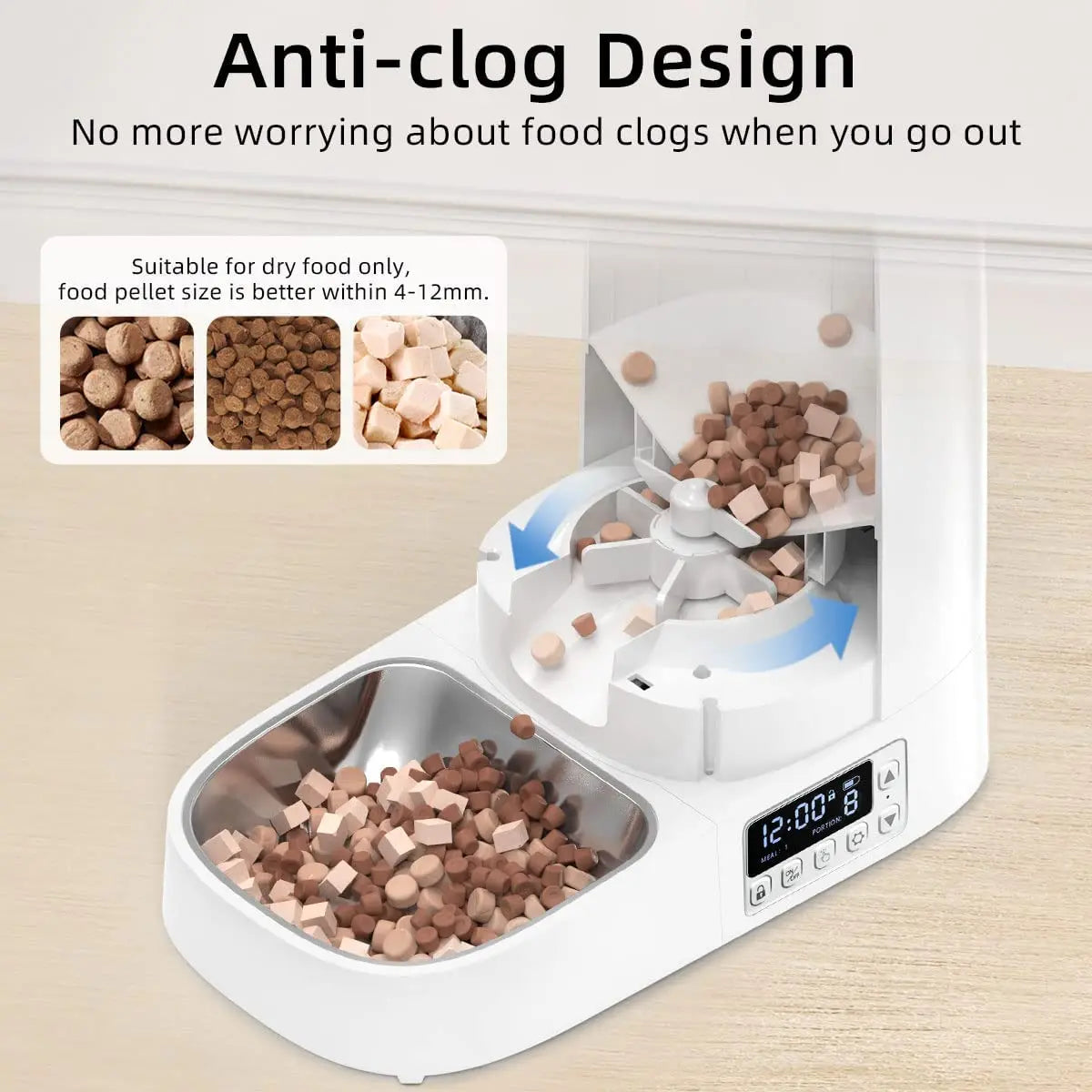 4L Automatic Pet Feeder Button Version Auto Cat Food Dispenser Accessories Smart Control Pet Feeder for Cats Dog Dry Food