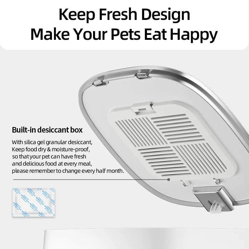 4L Automatic Pet Feeder Button Version Auto Cat Food Dispenser Accessories Smart Control Pet Feeder for Cats Dog Dry Food