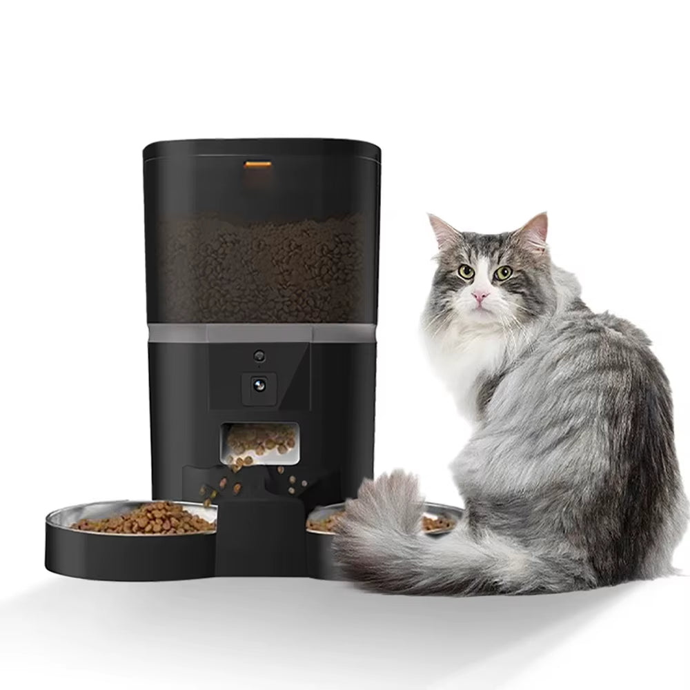 4L Timing Feeder APP Smart Pet Feeder Dog Food Automatic Dispenser with Camera Suitable for Small Cats and Dogs Remote Feeding